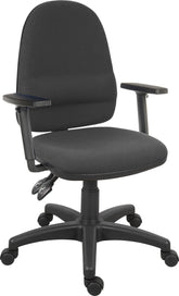 Ergo Twin High Back Fabric Operator Office Chair with Height Adjustable Arms Black - 2900BLK/0280 DD